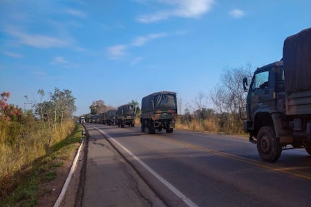 C Fron Jauru desloca tropas para a Operacao Amazonia 2