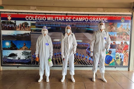 Desinfeccao de instalacoes do Colegio Militar de Campo Grande 3